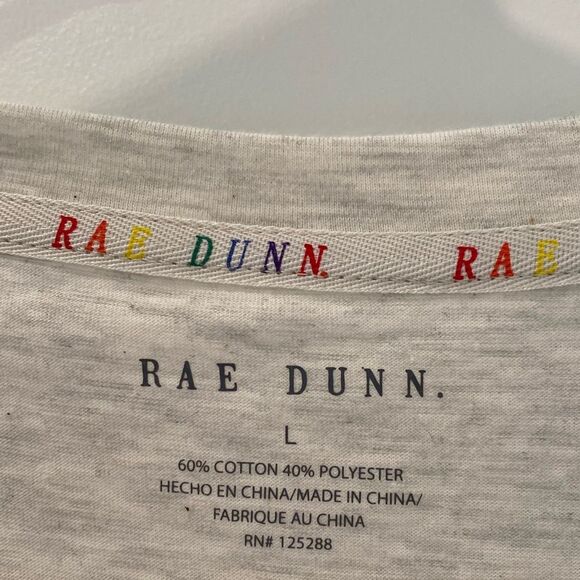 Rae Dunn Good Vibes Short Sleeve Shirt with Scrunchie Size Large NWT Gift - Picture 6 of 8